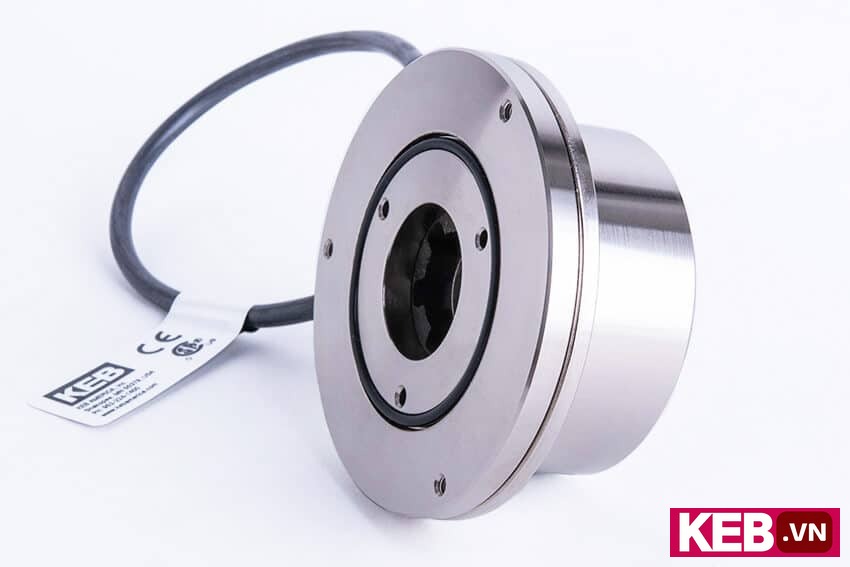Side view of KEB's weather-sealed IP65 brake