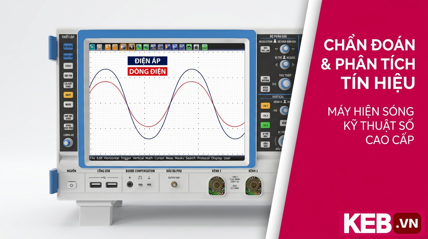 An Oscilloscope with sinewave harmonic distortion on the screen