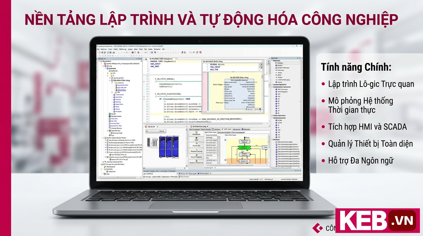 Computer Screenshot of Function Blocks inside KEB's COMBIVIS 6 programming and commissioning software
