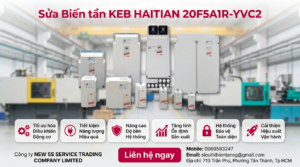 Kỹ thuật kiểm tra biến tần KEB HAITIAN 20F5A1R-YVC2 trong tủ điện với đồng hồ đo và dây nối đất đúng chuẩn