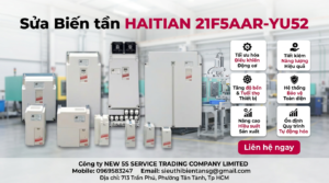 Kỹ thuật viên kiểm tra bo mạch và khối công suất của biến tần HAITIAN 21F5AAR-YU52 trong phòng kỹ thuật sạch