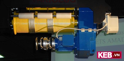 Parallel offset gearmotor hoist