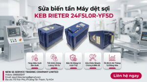 Sửa biến tần Máy dệt sợi KEB RIETER 24F5L0R-YF5D trong khu vực bảo trì công nghiệp