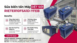 Sửa biến tần Máy DỆT SỢI RIETER10F5A1D-YFEB trong xưởng công nghiệp