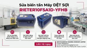Sửa biến tần Máy DỆT SỢI RIETER10F5A1D-YFHB trong xưởng công nghiệp hiện đại