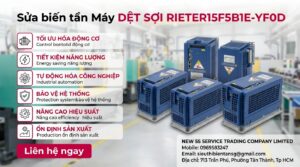 Sửa biến tần Máy DỆT SỢI RIETER15F5B1E-YF0D trong xưởng dệt sợi công nghiệp