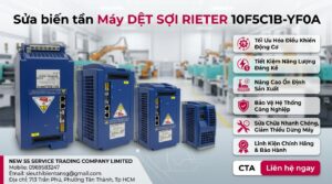 Sửa biến tần máy dệt sợi trong xưởng công nghiệp