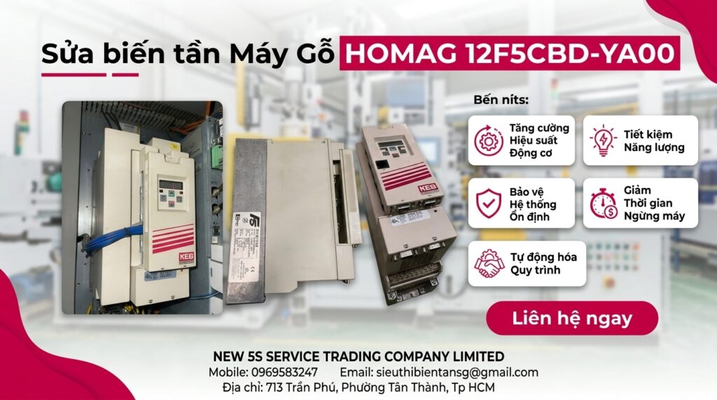 Sửa biến tần Máy Gỗ HOMAG12F5CBD-YA00 trong xưởng kỹ thuật