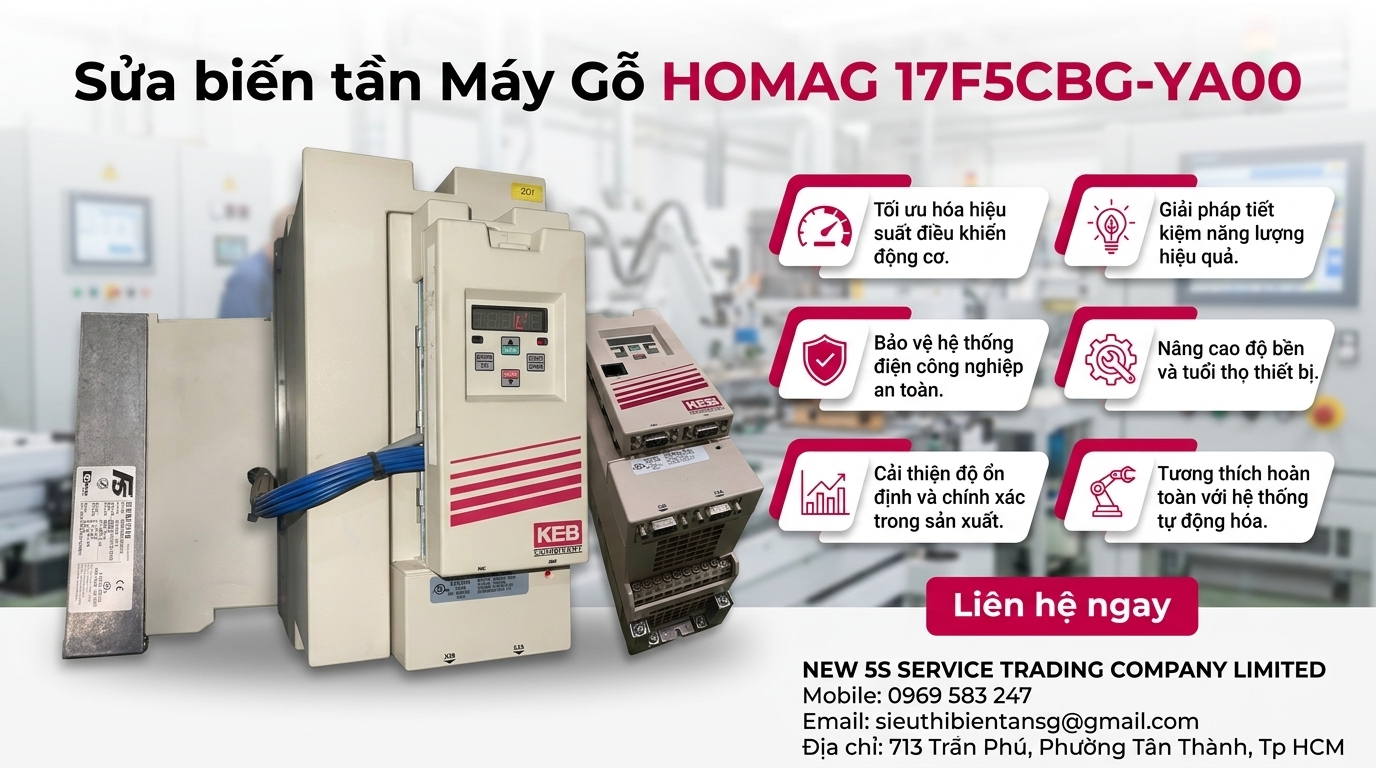 Sửa biến tần Máy Gỗ HOMAG17F5CBG-YA00 trong xưởng gỗ công nghiệp