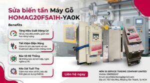 Sửa biến tần Máy Gỗ HOMAG20F5A1H-YA0K trong xưởng gỗ với bảng điều khiển hiện đại